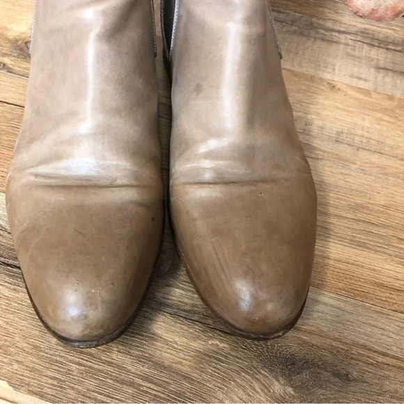 Satore taupe Chelsea ankle boots Italian leather - Picture 2 of 10